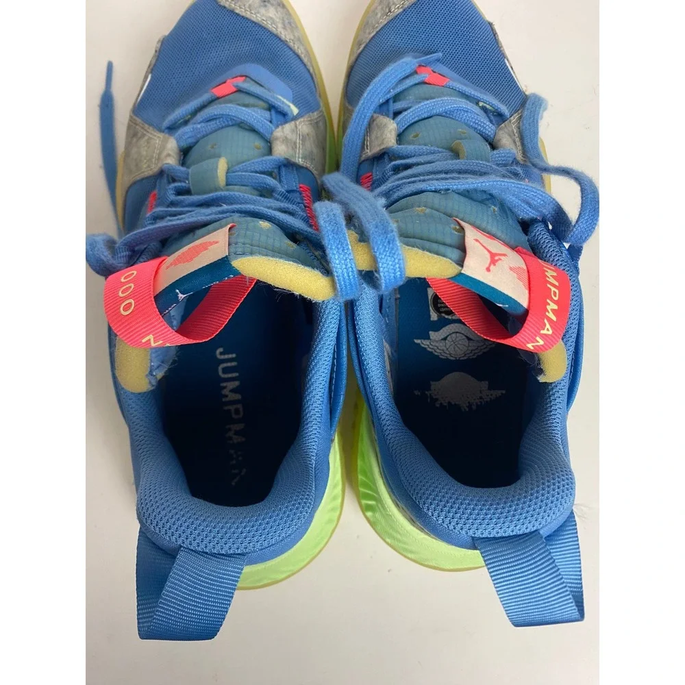 Jordan Delta Blue Beyond Lime Green Mens Sneakers‎ CZ7898-400 Size 10.5